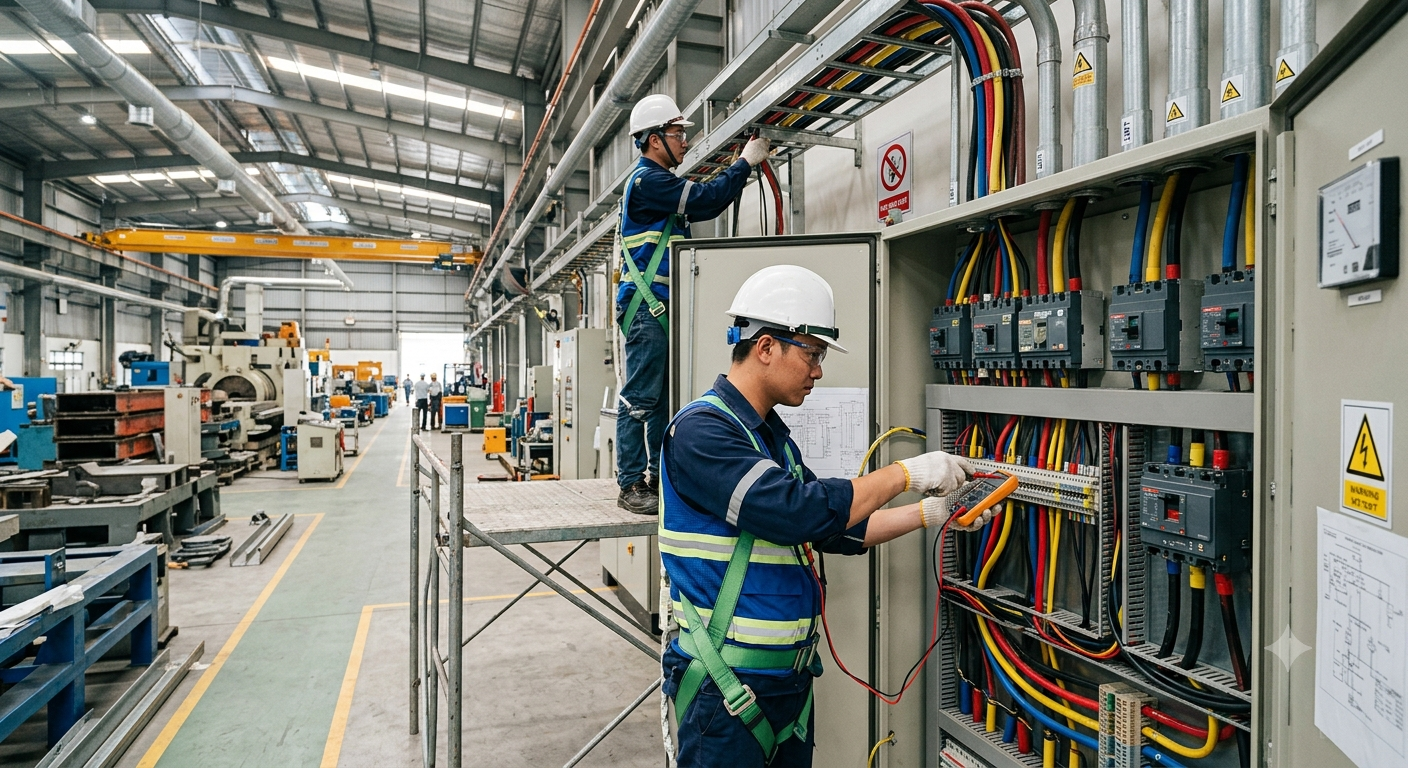 Tầm quan trọng của việc thiết lập hệ thống điện nhà xưởng đạt chuẩn